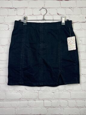 Free People Black Mini Skirt